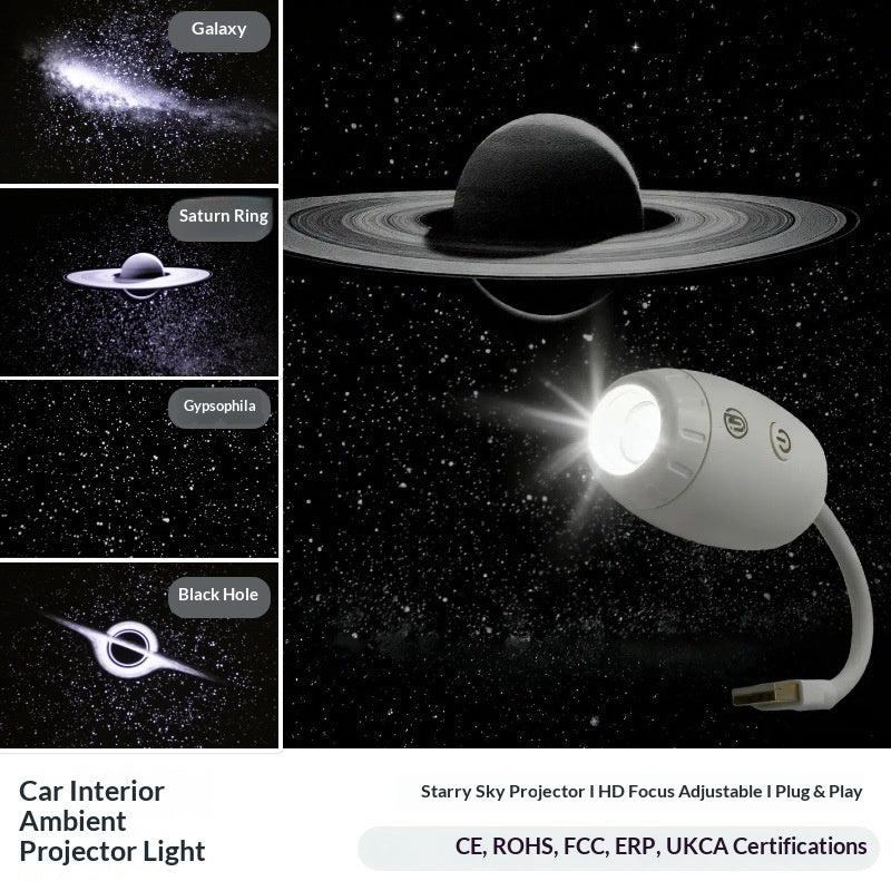 🌌 Lampe de Projection LED Ciel Étoilé – Mini Veilleuse Portable USB