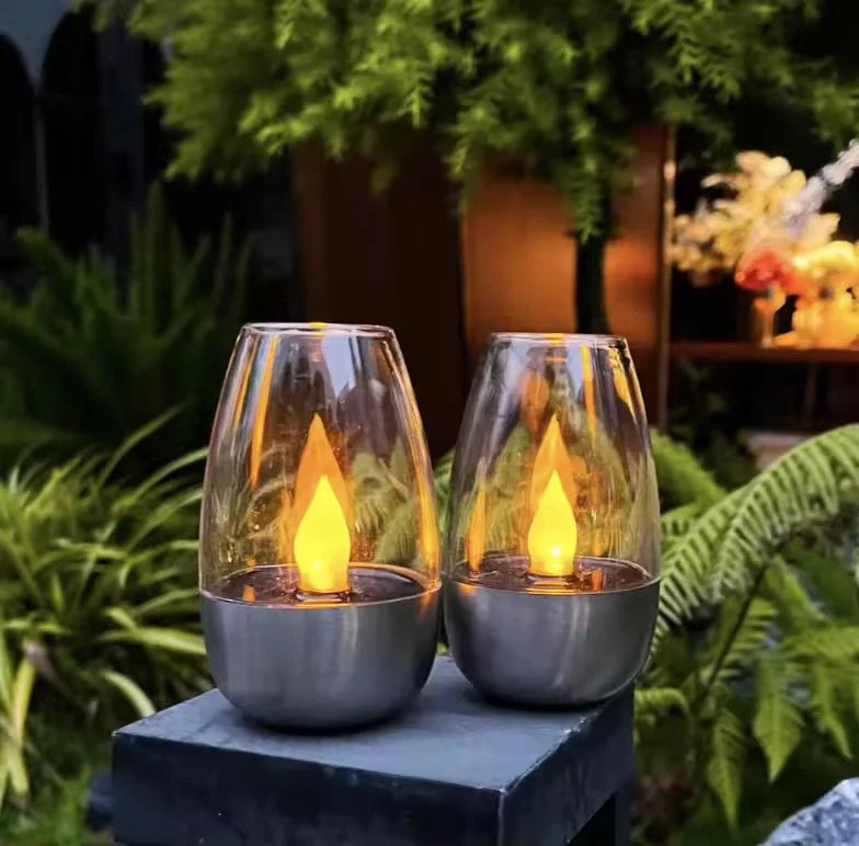 4 Bougies Solaires LED Sans Flamme