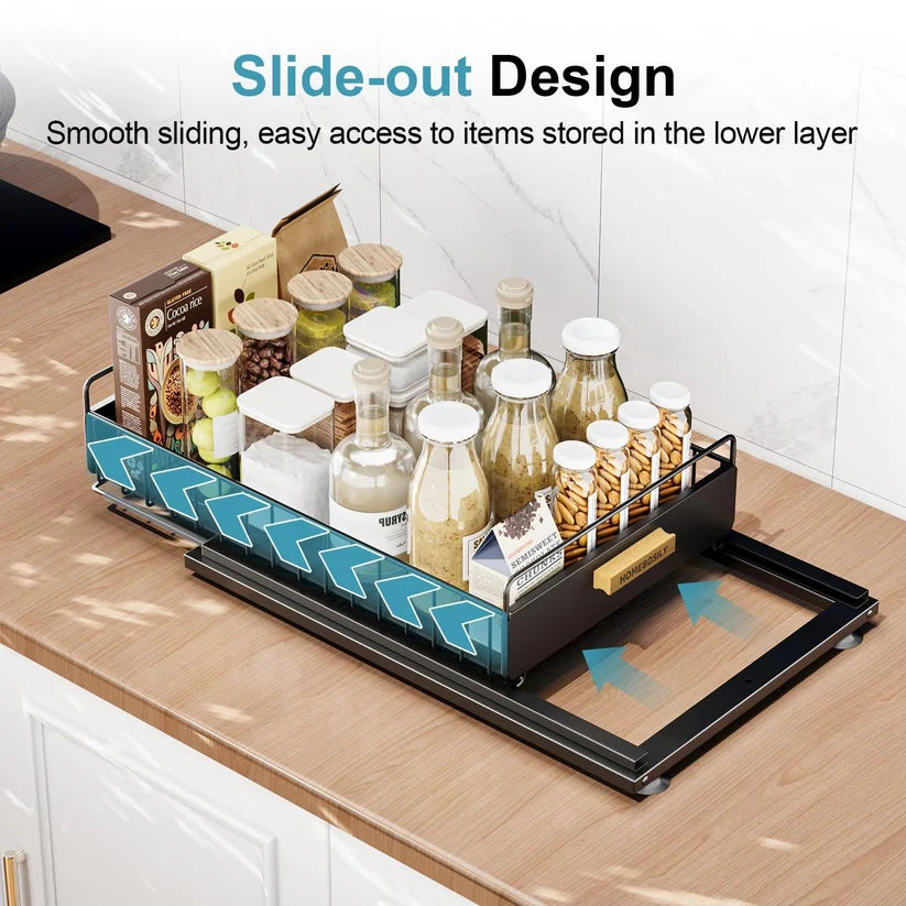 UnderSpace Organisateurs Coulissants Sous Évier – Rangement Cuisine & Salle de Bain