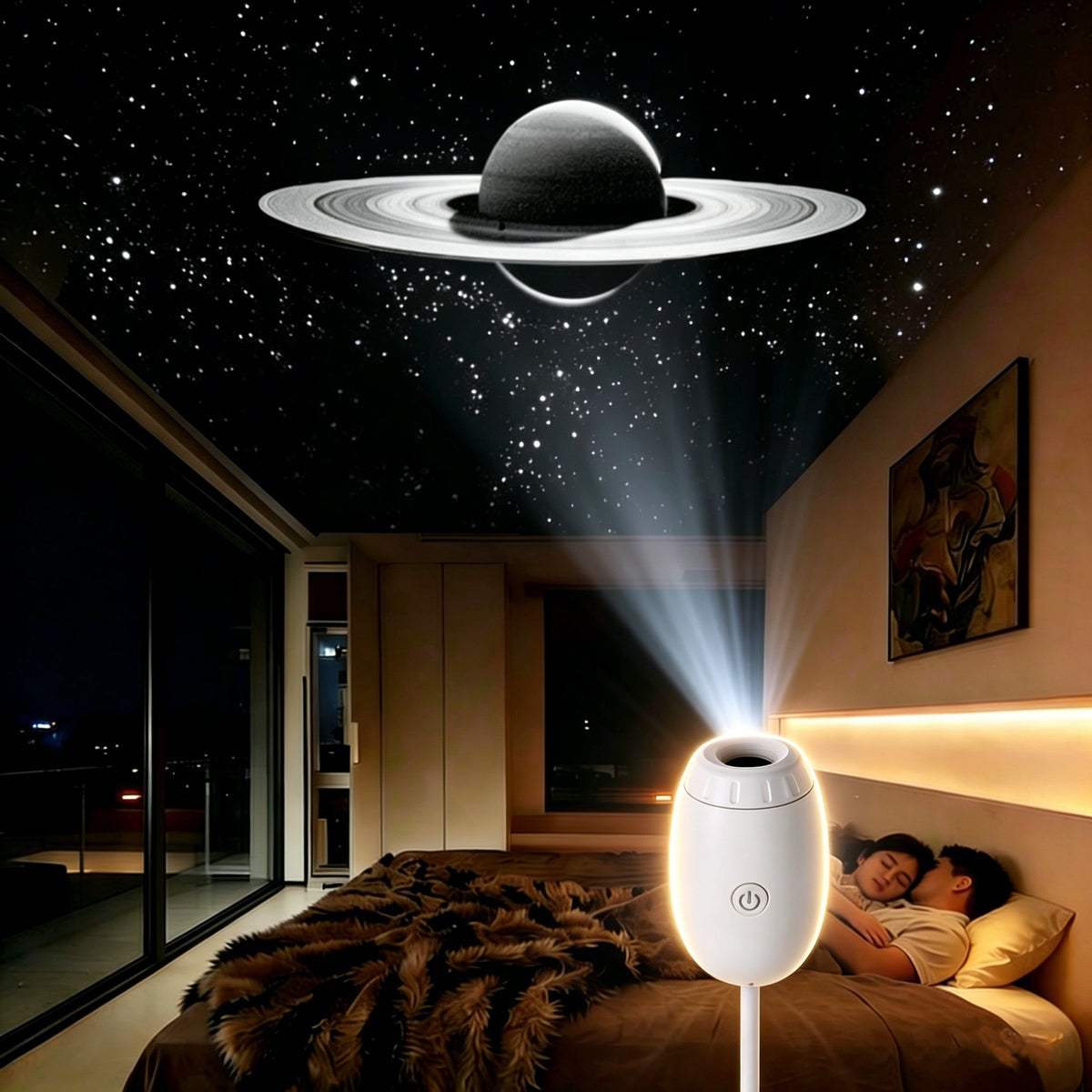 🌌 Lampe de Projection LED Ciel Étoilé – Mini Veilleuse Portable USB